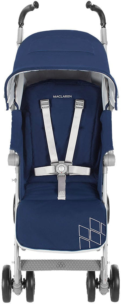 Maclaren 2016/2017 Techno XT Stroller - Medieval Blue/Silver (+ Seat Liner in Fried Eggs)