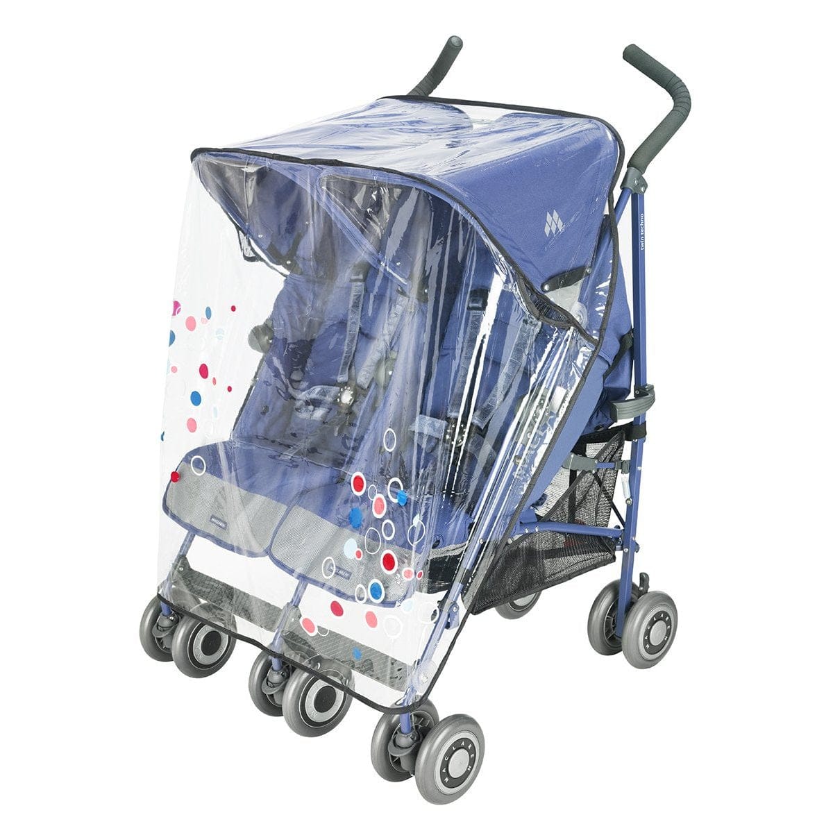 Maclaren Twin Raincovers in Printed Scattered Dots - ATR19203