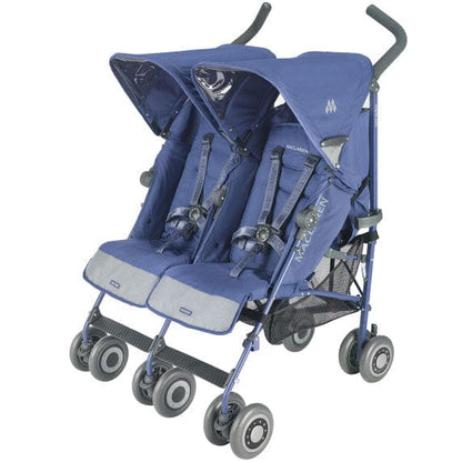 Maclaren Twin Techno Double Stroller 2011 Crown Blue on Crown Blue Frame - WRT15033