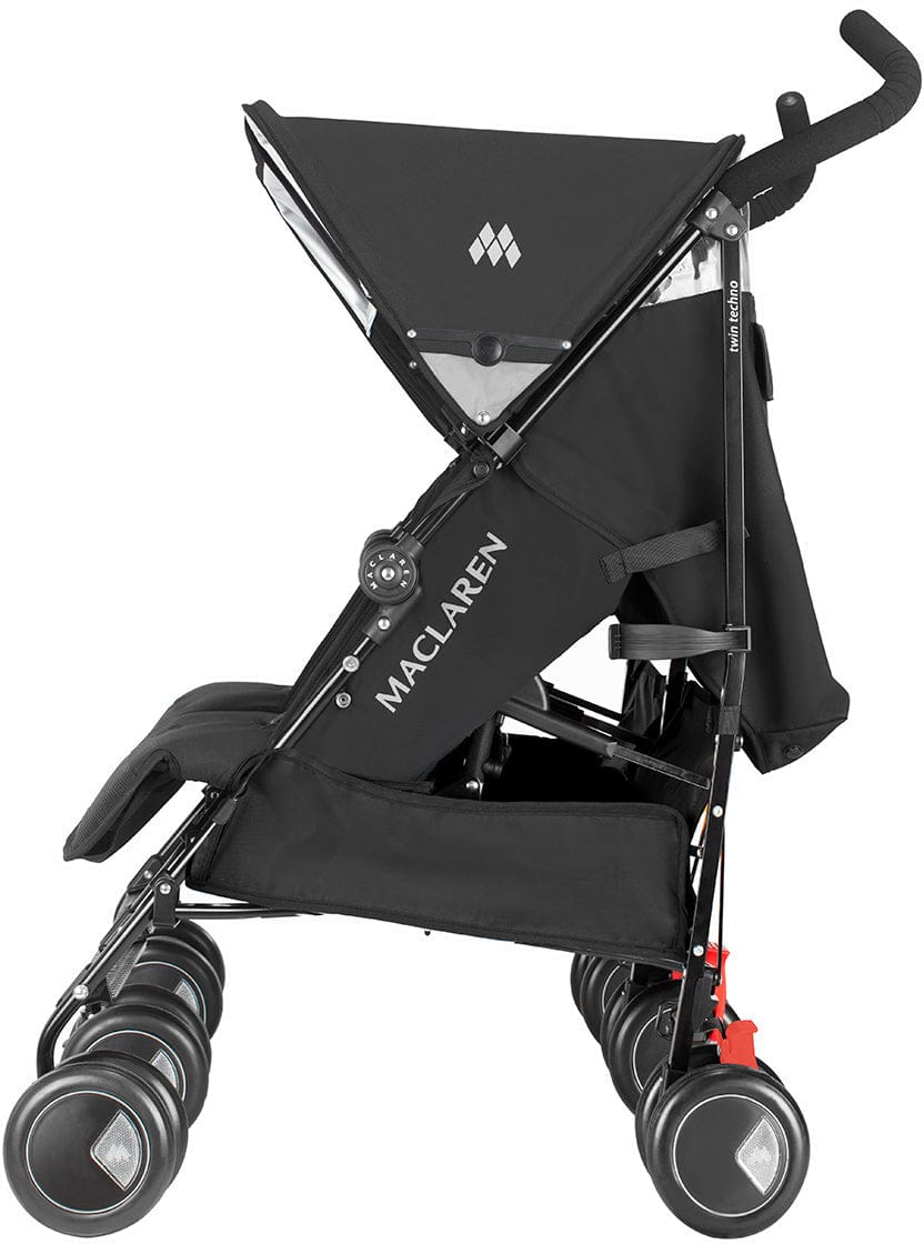 Maclaren Twin Techno Double Stroller - Black - WSE13011