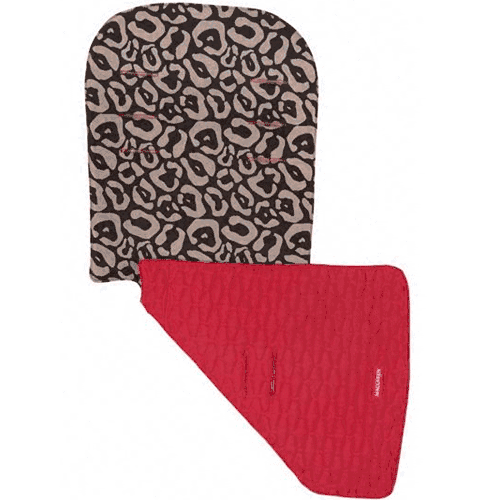 Maclaren Universal Reversible Buggy Liner Leopard in Black/Scarlet - ATR13153