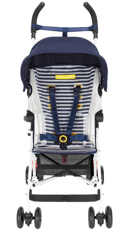 Maclaren Volo Umbrella Stroller - White Nautical Stripe - DSE01012