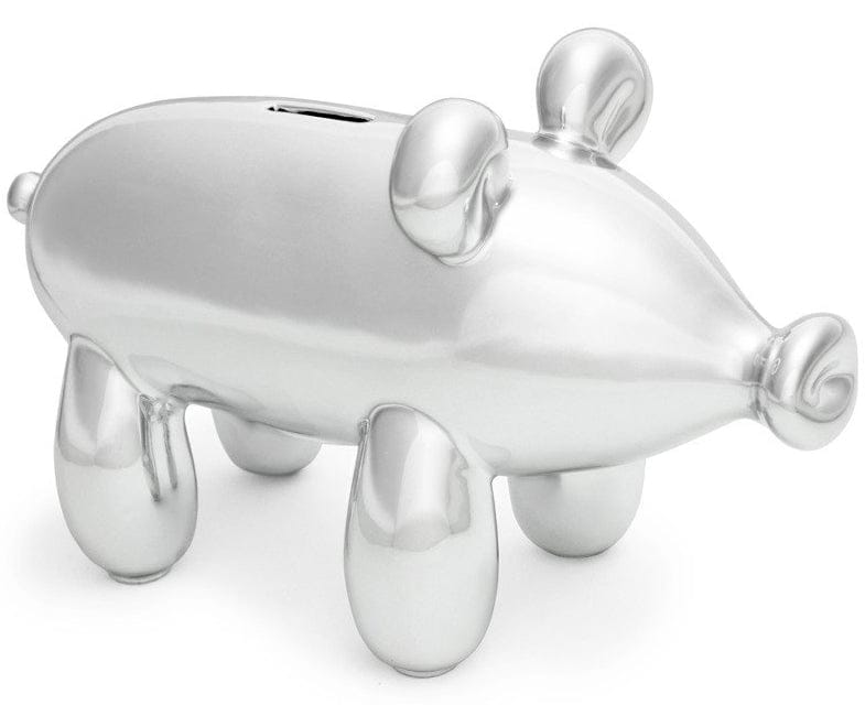 Made By Humans Balloon Bank, Piggy - Silver - 474-MBH