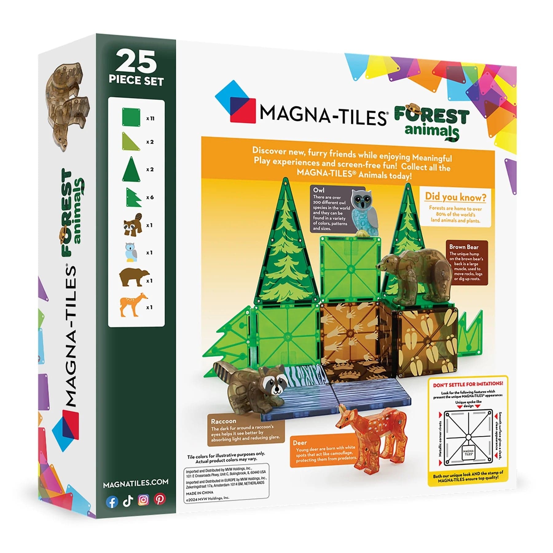 Magna-Tiles Forest Animals, 25 Piece Set – Albee Baby