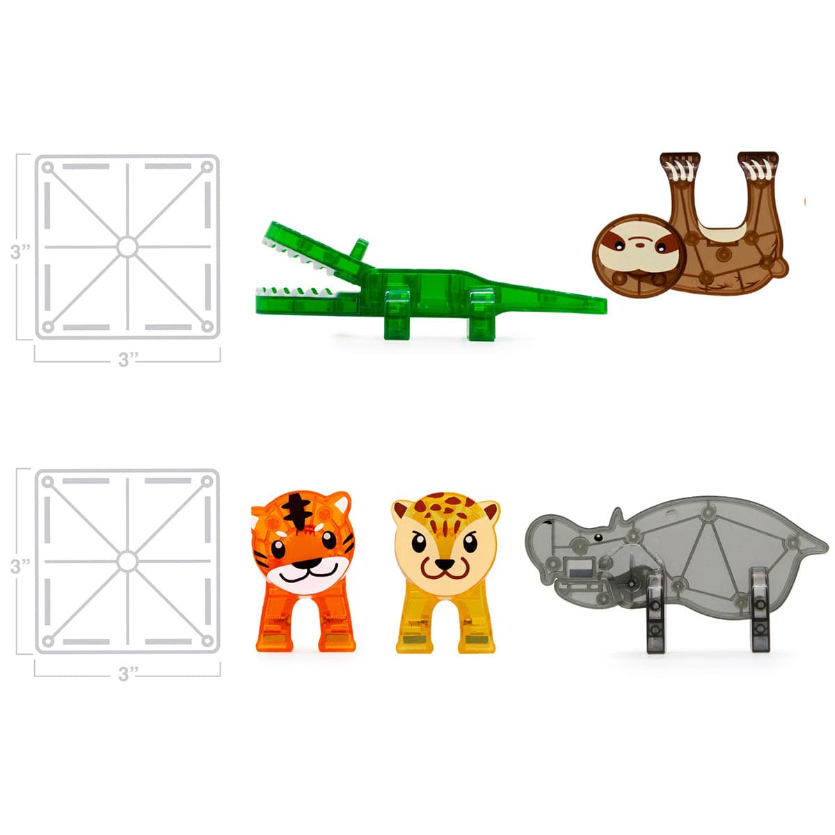 Magna-Tiles Jungle Animals, 25-Piece Set - 21225