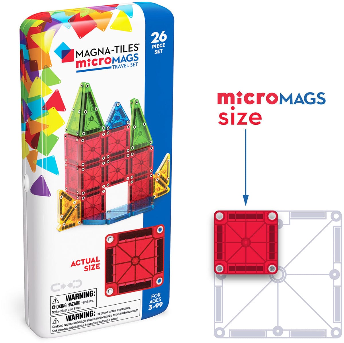 Magna-Tiles microMAGS, 26-Piece Travel Set - 244026BOCDU