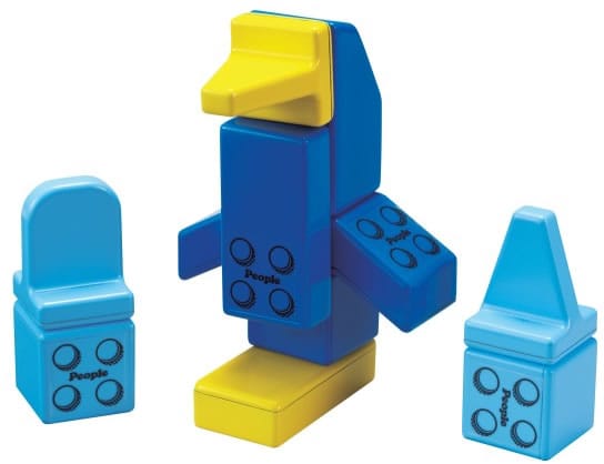 Magna-Tiles People Blocks, Solid Colors - 31 Piece Set - 15631