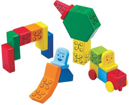 Magna-Tiles People Blocks, Solid Colors - 31 Piece Set - 15631