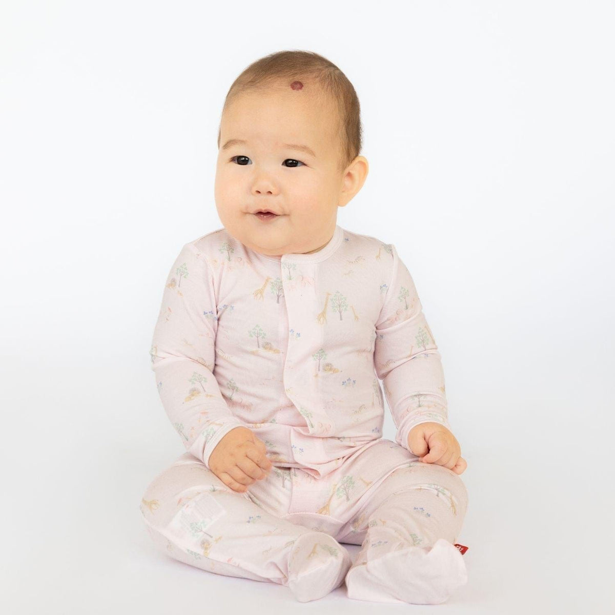 Magnetic Me Modal Footie - Pink Serene Safari, NB