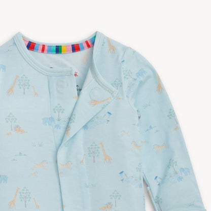 Magnetic Me Modal Footie - Serene Safari Blue, NB