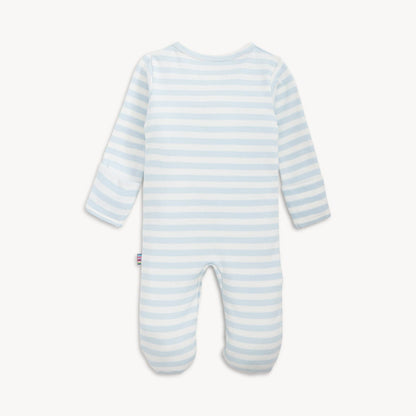 Magnetic Me Organic Cotton Magnetic Footie - Blue Stripe, 3-6M - Image 5