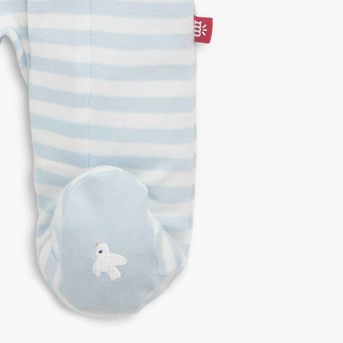 Magnetic Me Organic Cotton Magnetic Footie - Blue Stripe, 3-6M - Image 3
