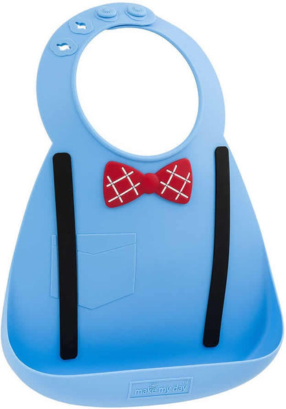 Make My Day Baby Bib - Little Genius, Blue - BB101