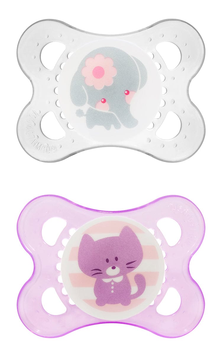 MAM Baby Animals 0-6M Pacifier, 2pk - Girl - 1254-012-0-1