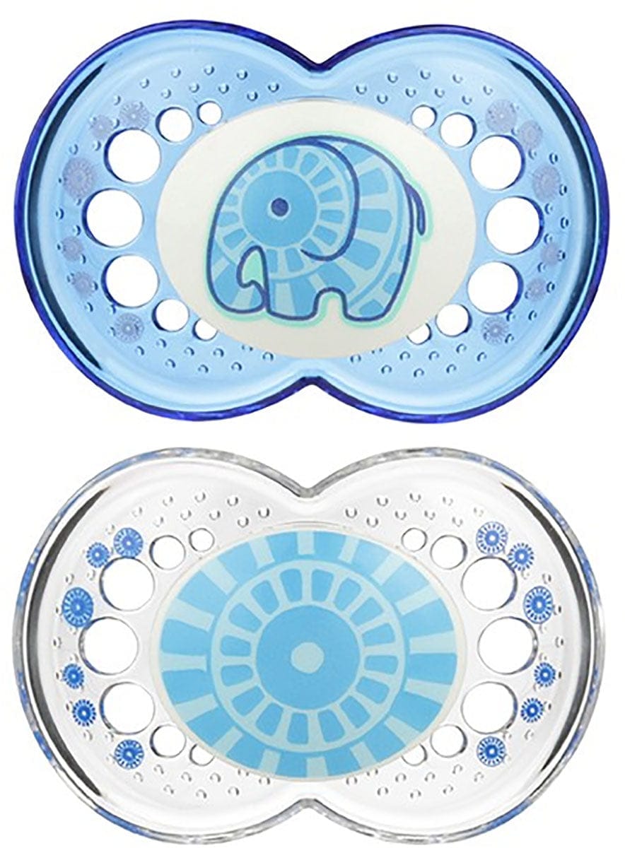 MAM Baby Clear 6m+ Pacifiers 2 Pack - Boy - 2674-024-4-1-BOY
