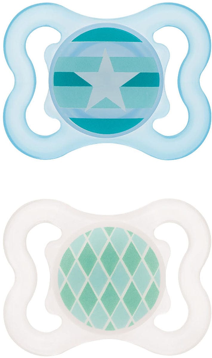 MAM Baby Mini Air 0-6m Pacifiers 2 Pack - Boy - 1204-024-4-1-BOY