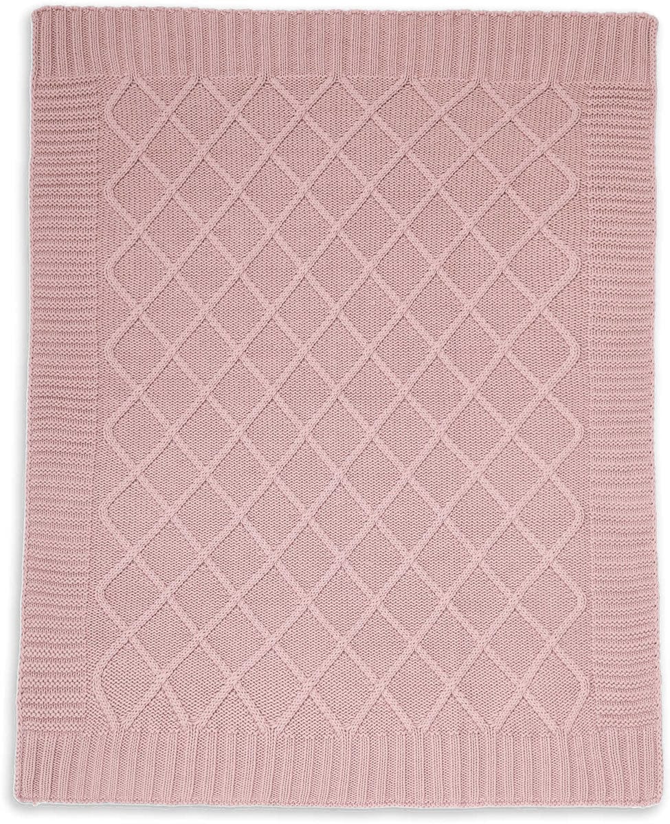 Mamas & Papas Cable Knit Blanket - Dusky Rose - 392490900