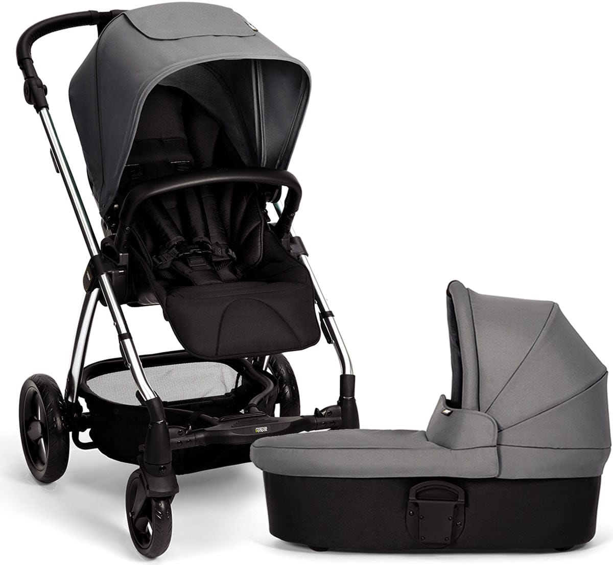 Mamas & Papas Sola 2 Chrome Stroller & Carrycot - Grey