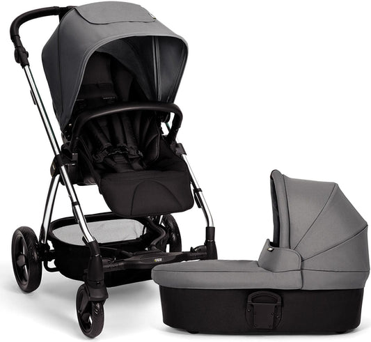 Mamas & Papas Sola 2 Chrome Stroller & Carrycot - Grey - 5492468W1-1036468W1