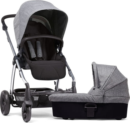 Mamas & Papas Sola 2 Chrome Stroller & Carrycot - Grey Marl