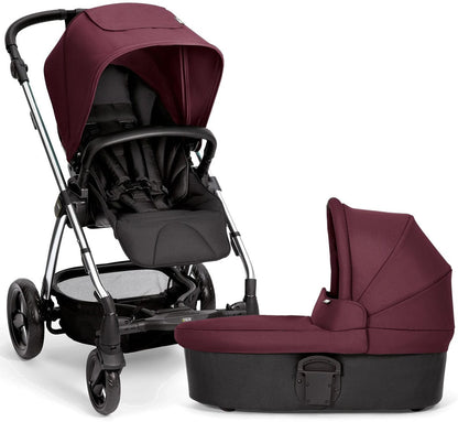 Mamas & Papas Sola 2 Chrome Stroller & Carrycot - Mulberry - 5492356W1-1036356W1