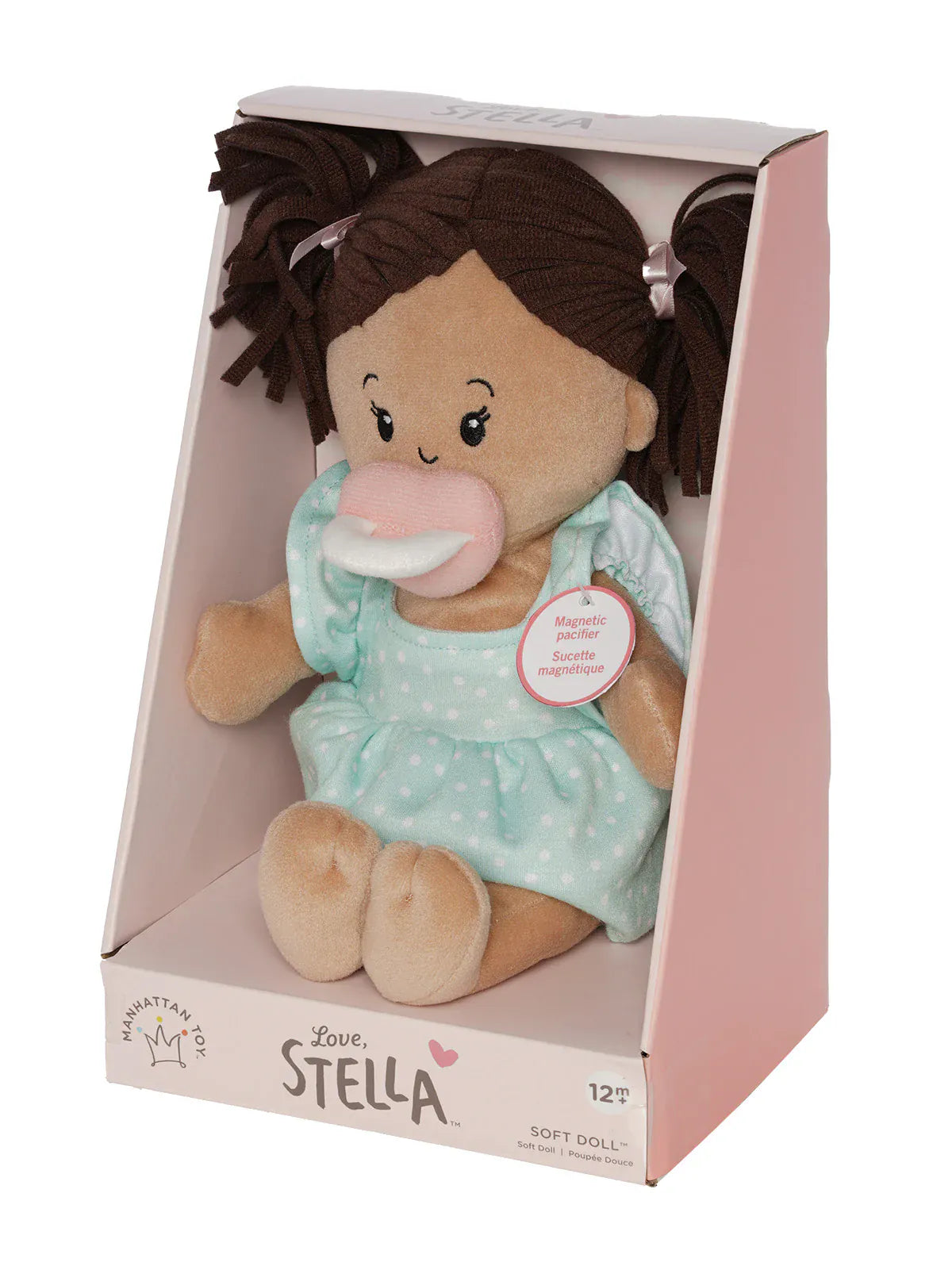 Manhattan Toy Love, Stella Doll Beige with Brown Pigtails - 168160