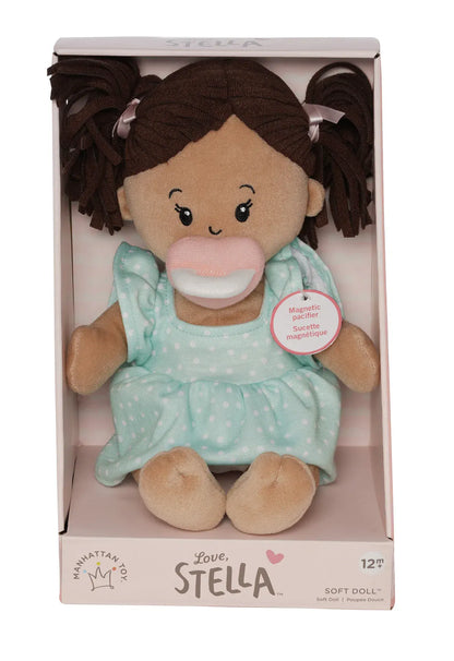 Manhattan Toy Love, Stella Doll Beige with Brown Pigtails - 168160
