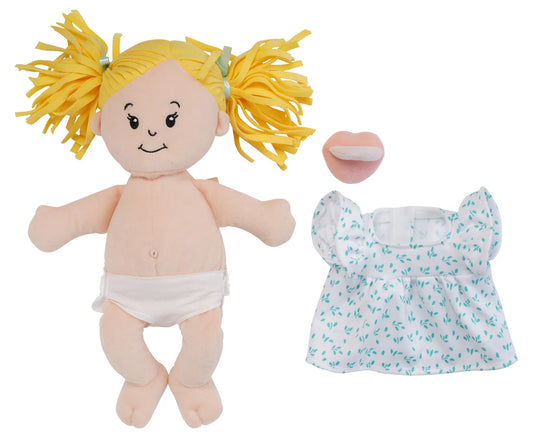 Manhattan Toy Love, Stella Doll Peach with Blonde Pigtails - 168170R1