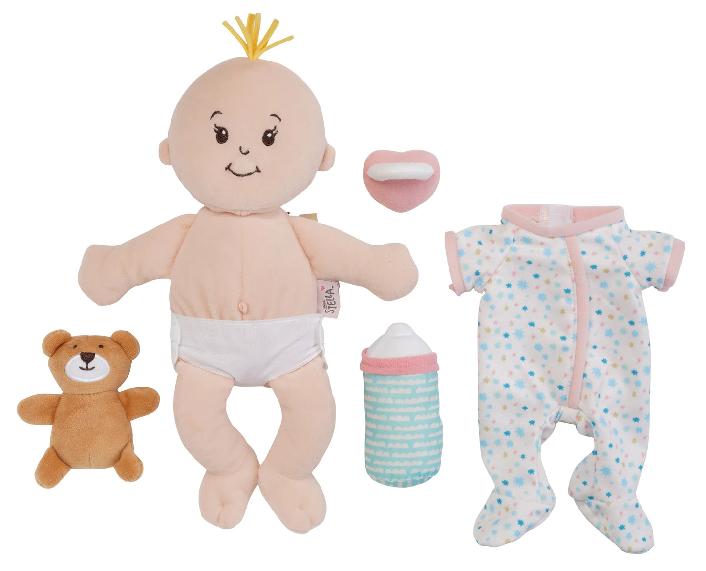 Manhattan Toy Love, Stella Sleepy Time Set Peach Doll with Blonde Tuft - 152960R1
