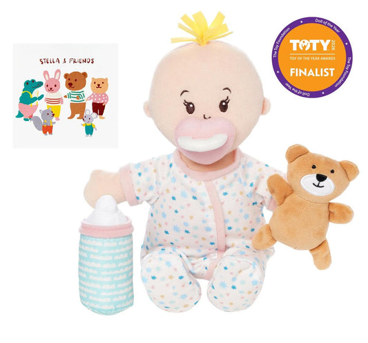 Manhattan Toy Love, Stella Sleepy Time Set Peach Doll with Blonde Tuft - 152960R1