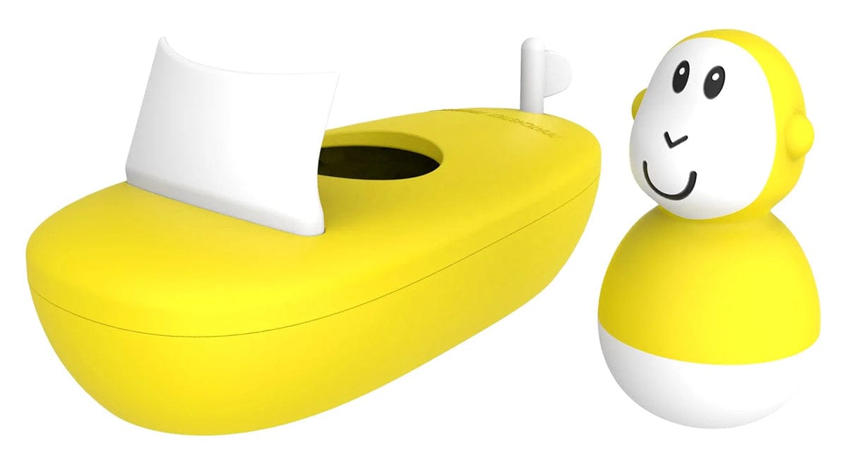 Matchstick Monkey Bathtime Boat Set - Yellow - 19-21001