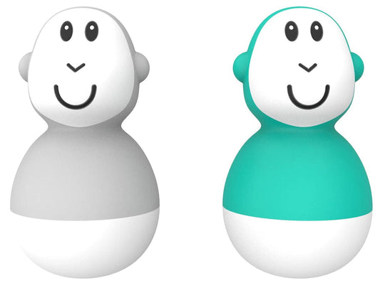 Matchstick Monkey Bathtime Wobblers - Cool Gray & Green - 19-20004