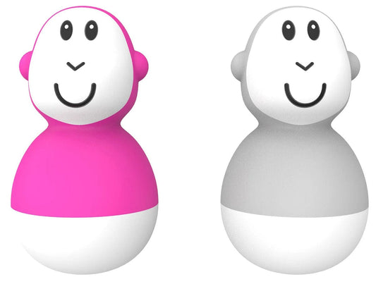 Matchstick Monkey Bathtime Wobblers - Pink & Cool Gray - 19-20001
