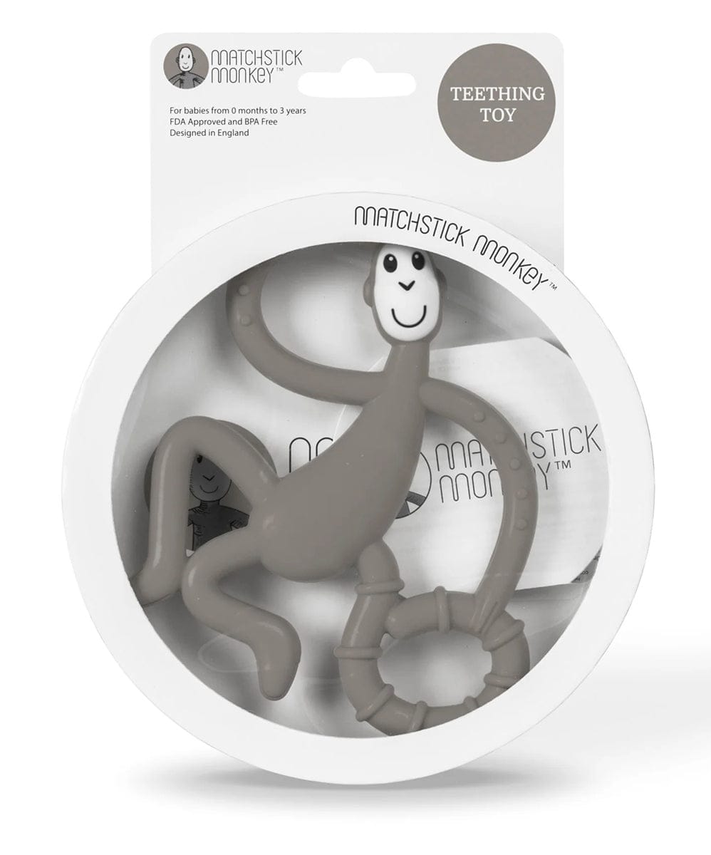 Matchstick Monkey Dancing Monkey Teether - Gray - 19-00001