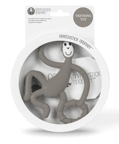 Matchstick Monkey Dancing Monkey Teether - Gray - 19-00001