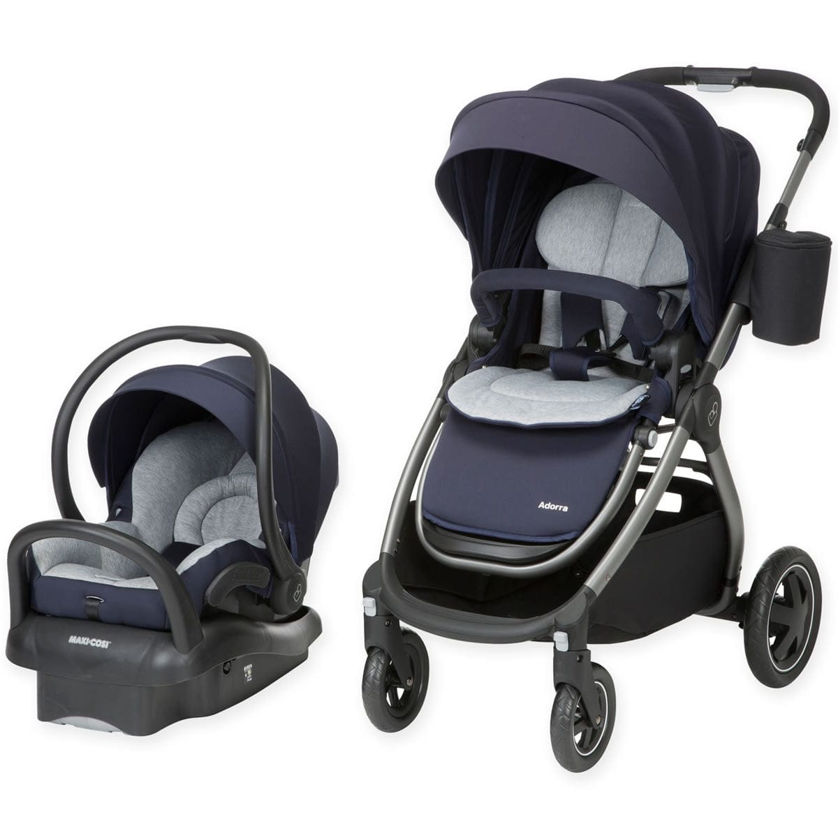 Maxi-Cosi Adorra Travel System - Charcoal/Brilliant Blue