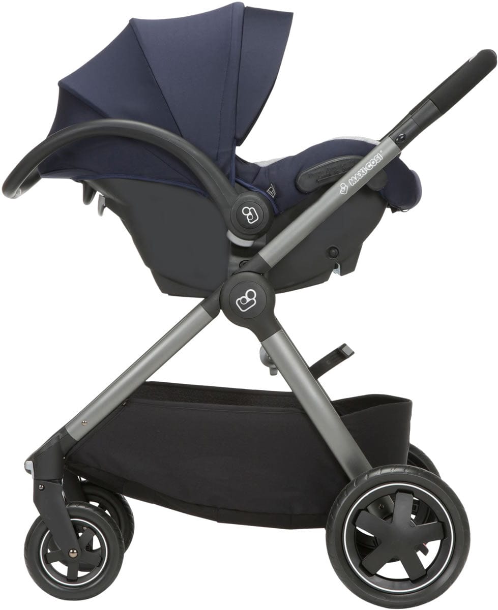 Maxi-Cosi Adorra Travel System - Charcoal/Brilliant Blue
