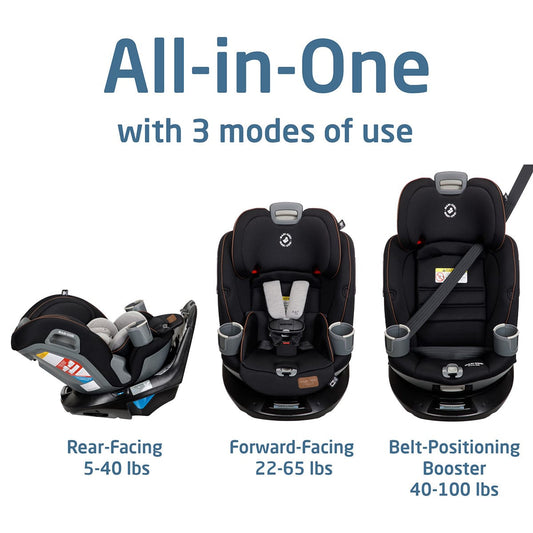 Maxi-Cosi Emme 360 Rotating All-in-One Convertible Car Seat - Network Grey - CC293GLS