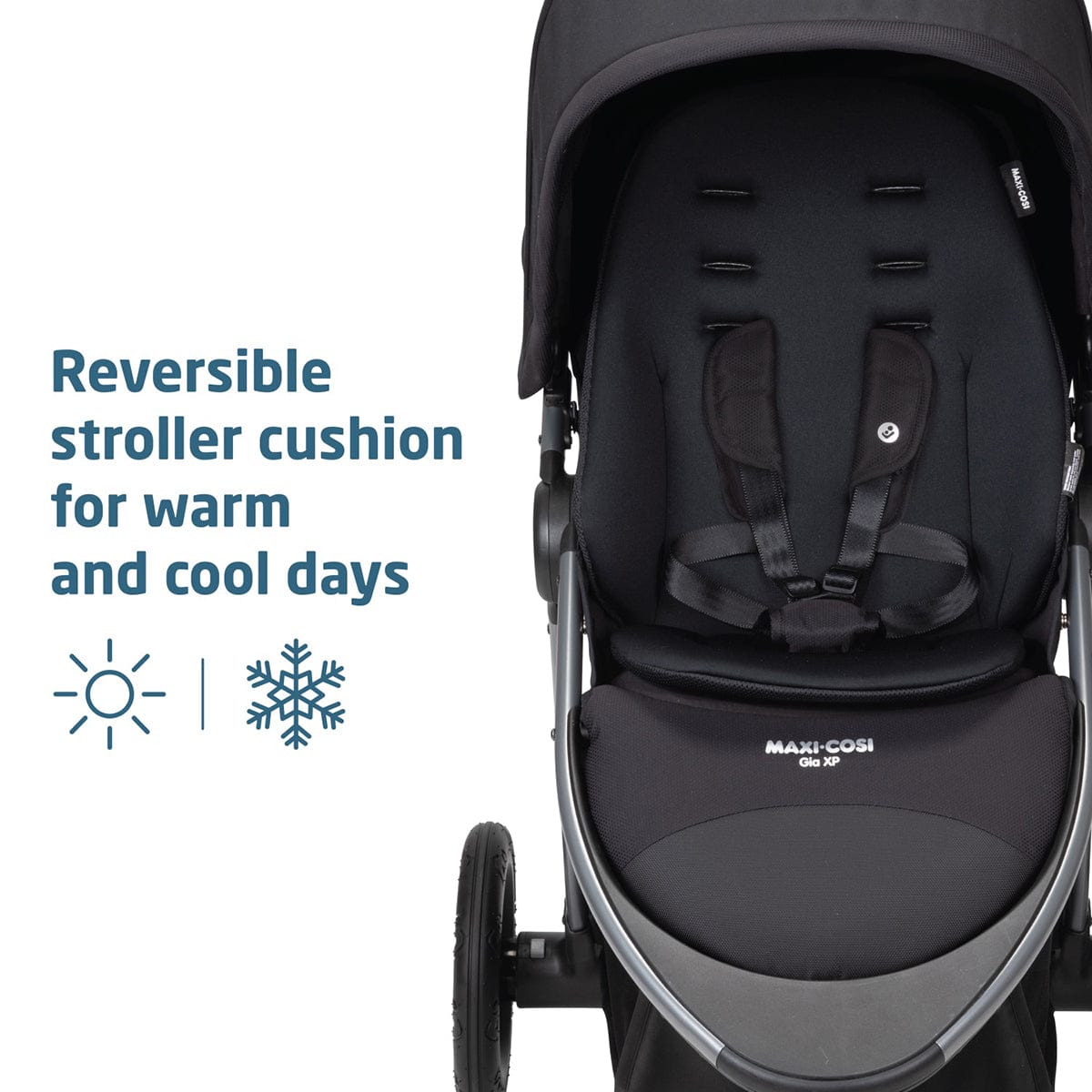 Maxi-Cosi Gia XP Luxe 3-Wheel Travel System - Midnight Black - TR456FZA