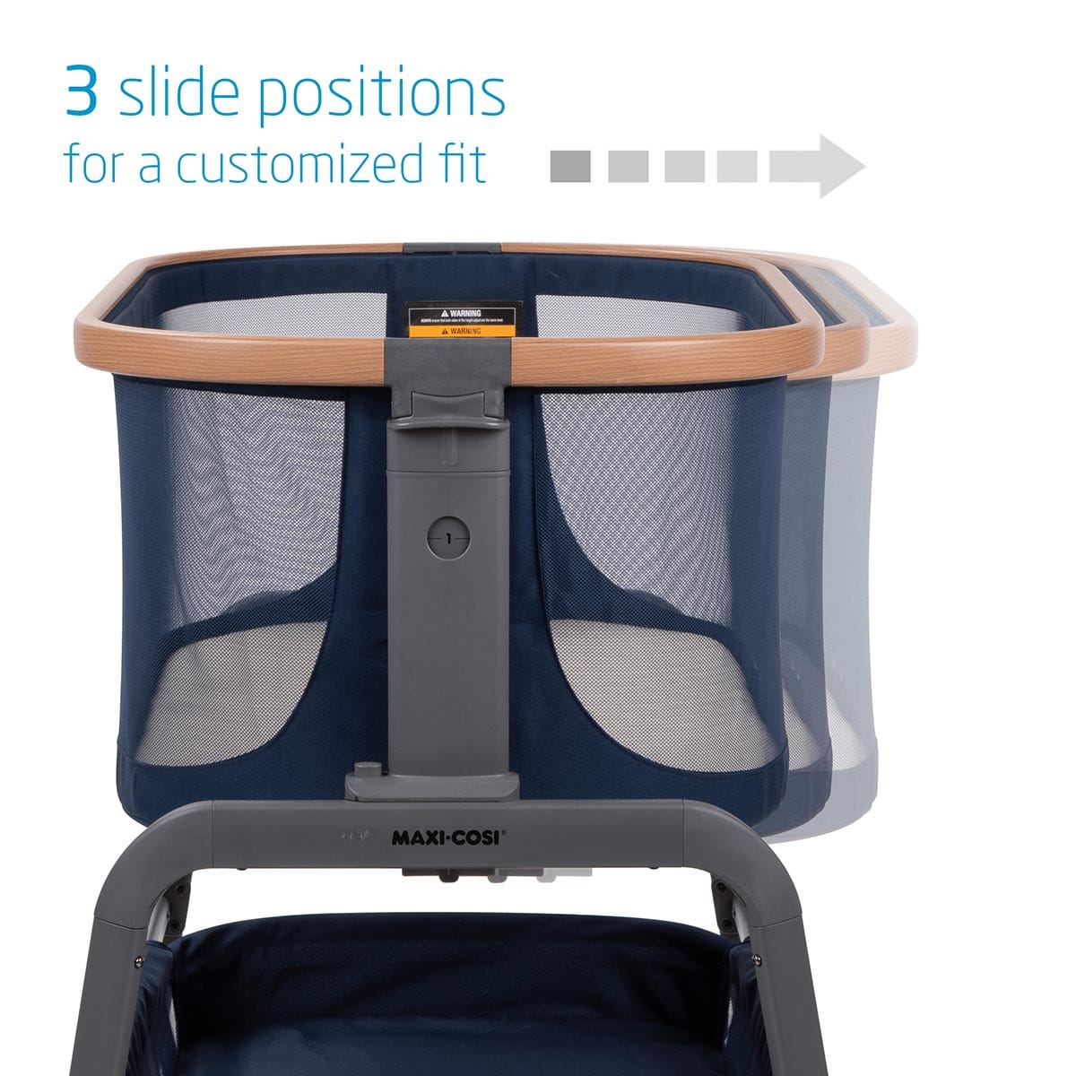 Maxi-Cosi Iora 2-in-1 Bedside Bassinet - Essential Blue