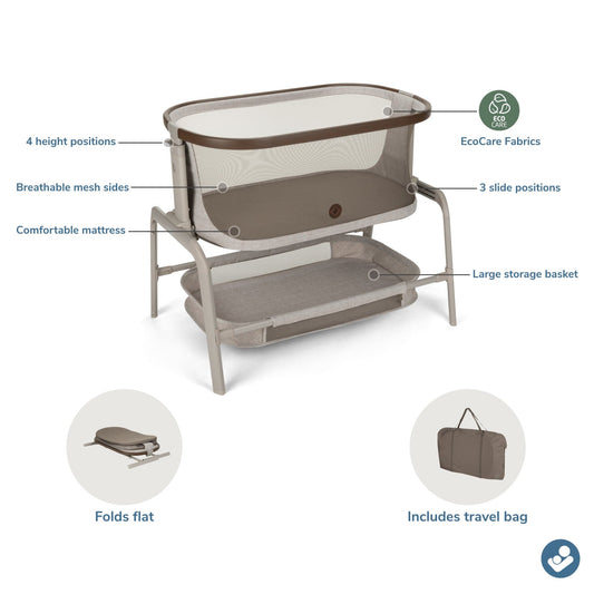 Maxi-Cosi Iora Bedside Bassinet - Classic Truffle - BT079HNY