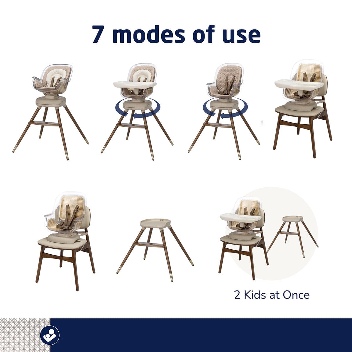 Maxi-Cosi Kiskadee 360 Rotating High Chair - Natural Heritage - HC280HDF