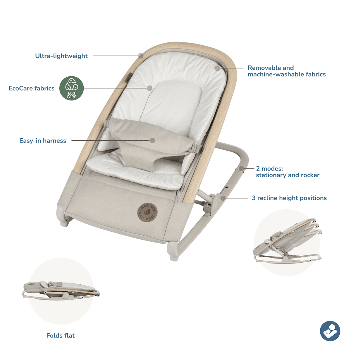 Maxi-Cosi Kori 2-in-1 Rocker - Classic Oat - BN108HCOA