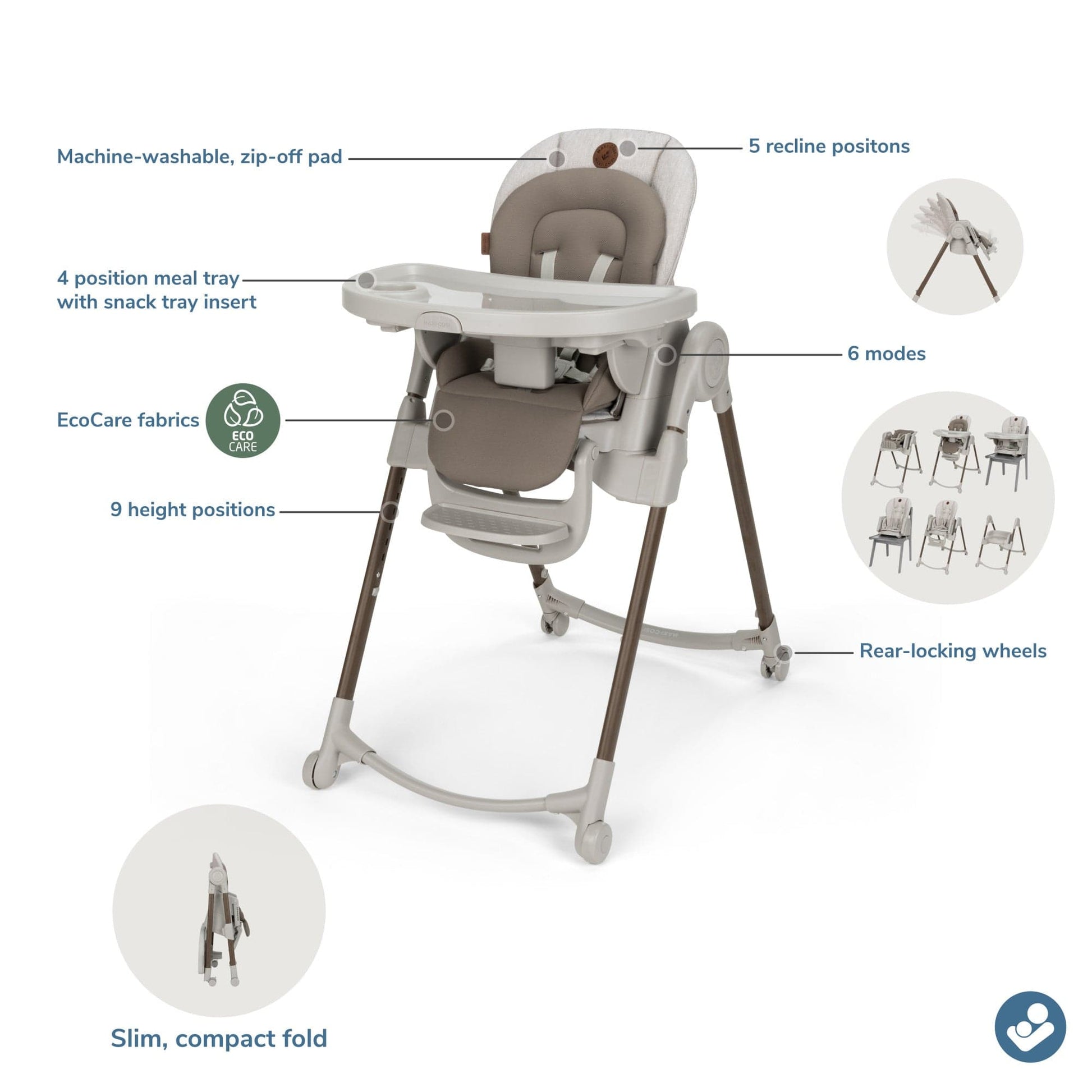 maxi-cosi high chair Maxi-Cosi Minla 6-in-1 High Chair
