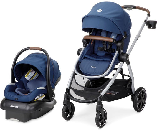 Maxi-Cosi OPEN BOX Zelia 2 Luxe 5-in-1 Modular Travel System - New Hope Navy - TR455GNN-ob