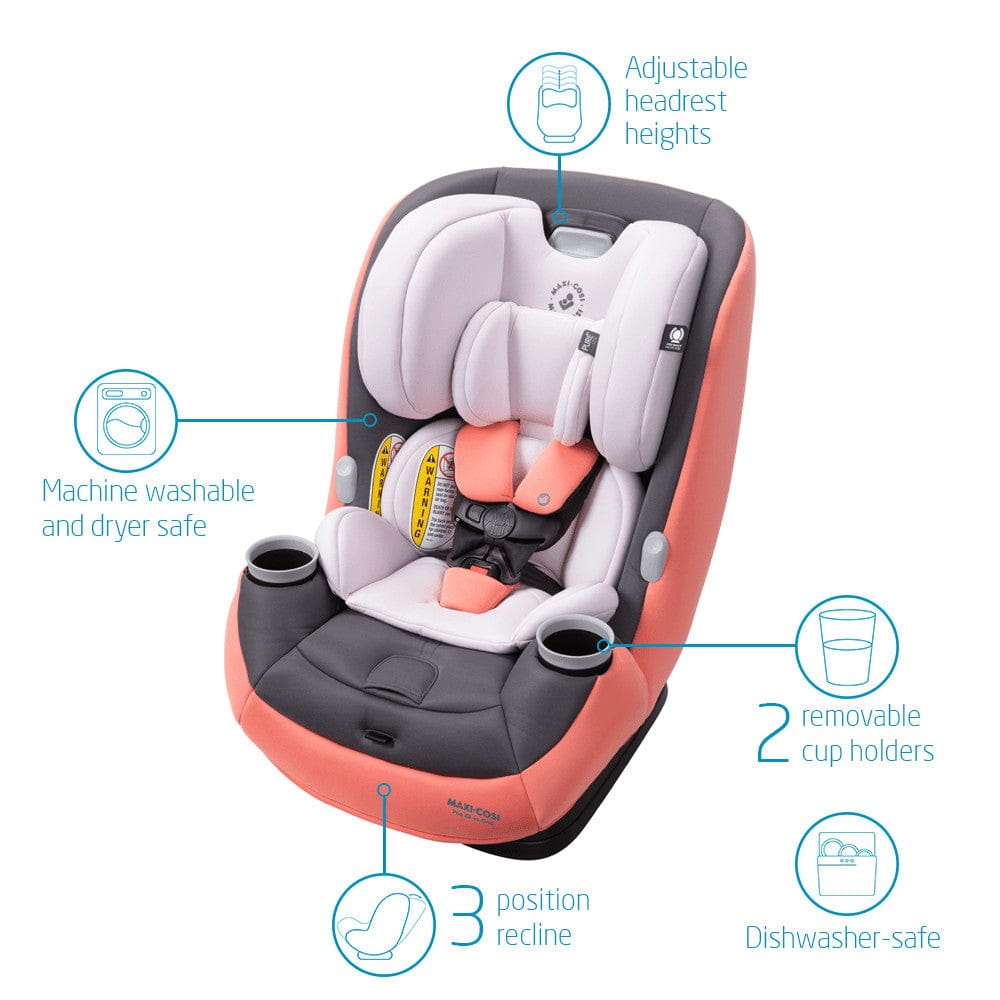 Maxi-Cosi Pria All-in-One Convertible Car Seat - Coral Quartz (PureCosi) - CC244FYD
