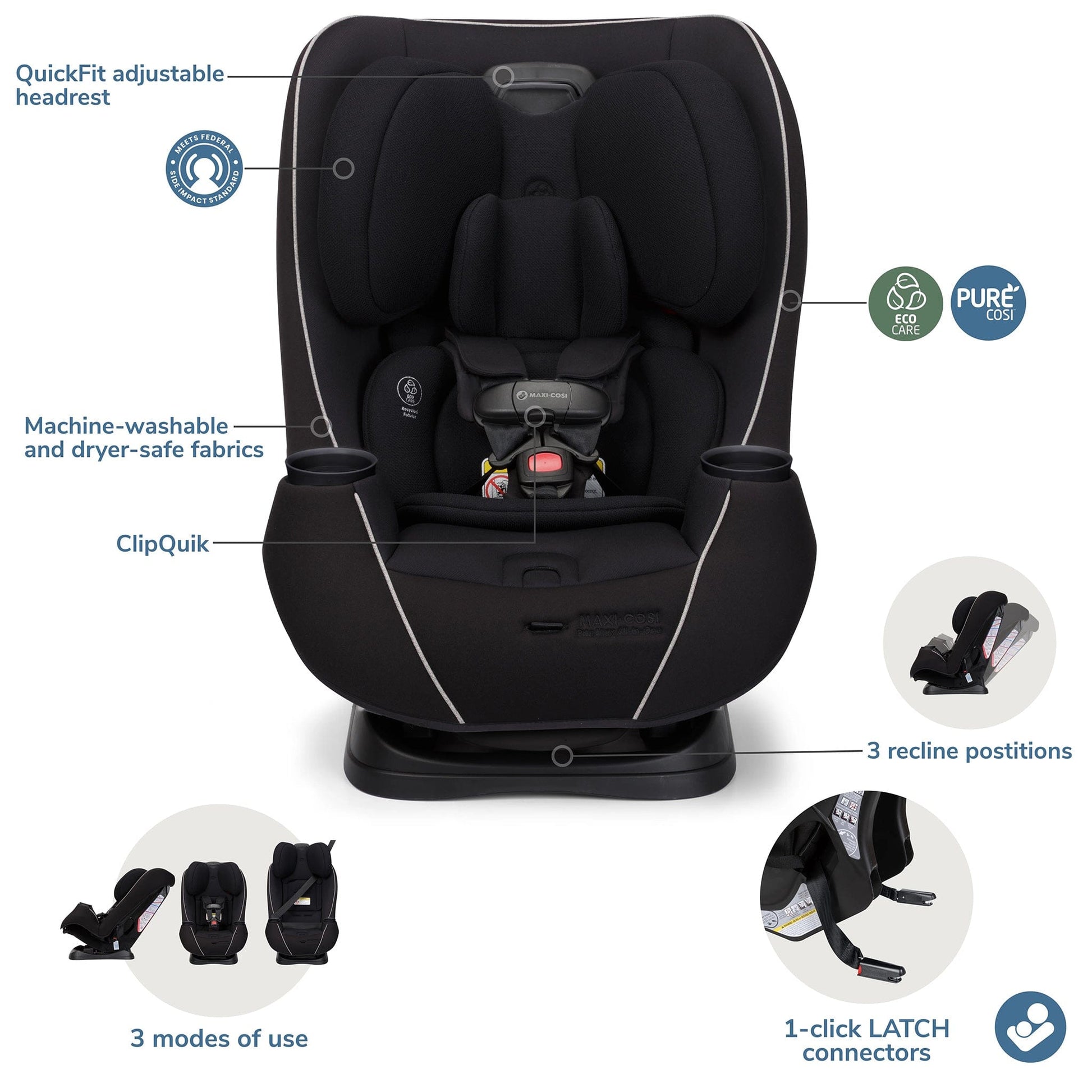 Maxi-Cosi Pria Max All-in-One Convertible Car Seat Oyster Shell