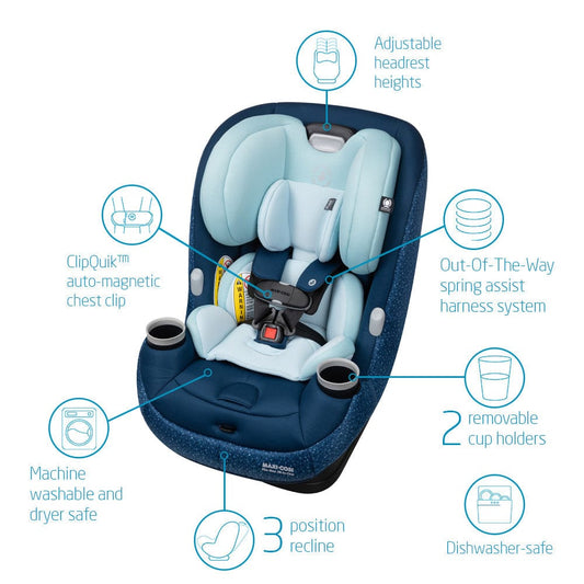 Maxi-Cosi Pria Max All-in-One Convertible Car Seat - Tetra Blue (PureCosi)