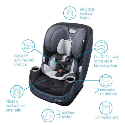 Maxi-Cosi Pria Max All-in-One Convertible Car Seat - Tetra Graphite (PureCosi) - CC208FZO