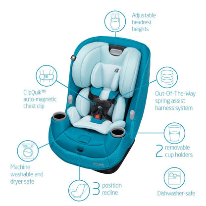 Maxi-Cosi Pria Max All-in-One Convertible Car Seat - Tetra Teal (PureCosi) - CC208FZL
